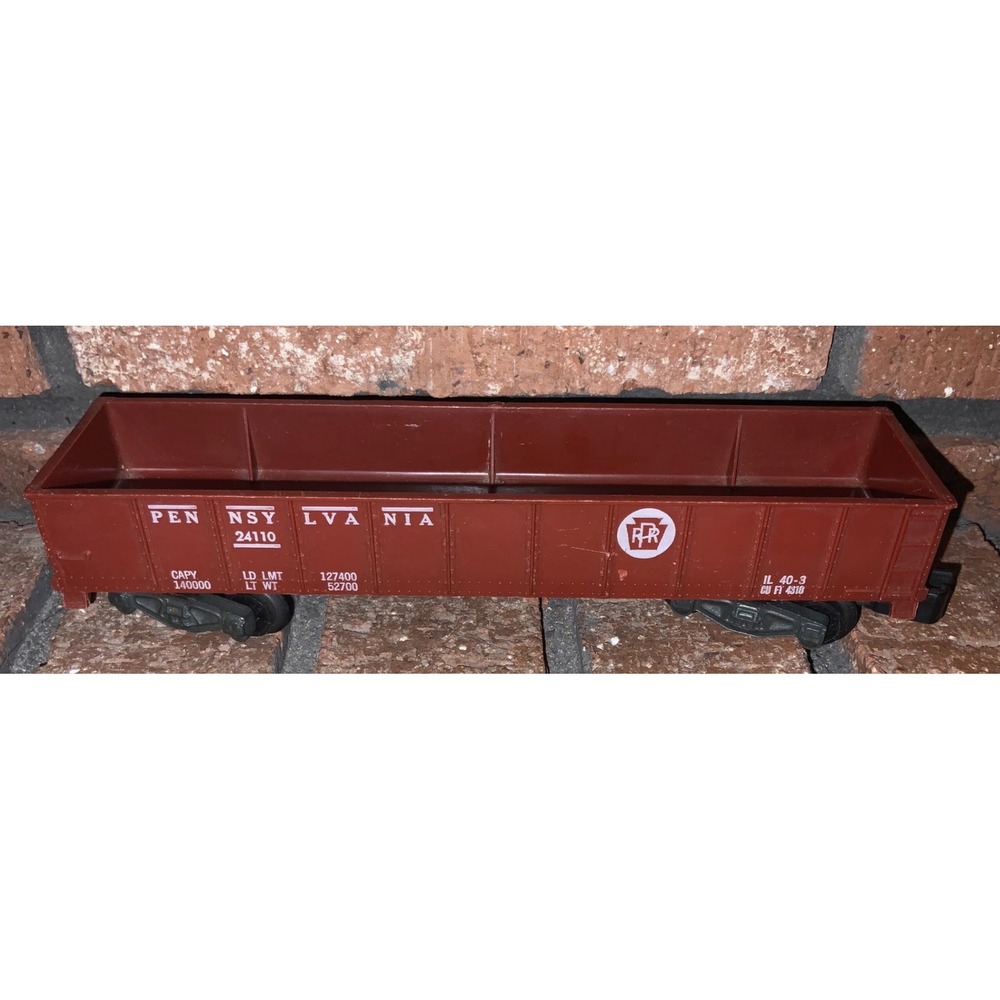 American Flyer S Gauge Pennsylvania RR Gondola Car 24110 A.C. Gilbert Tuscan Red
